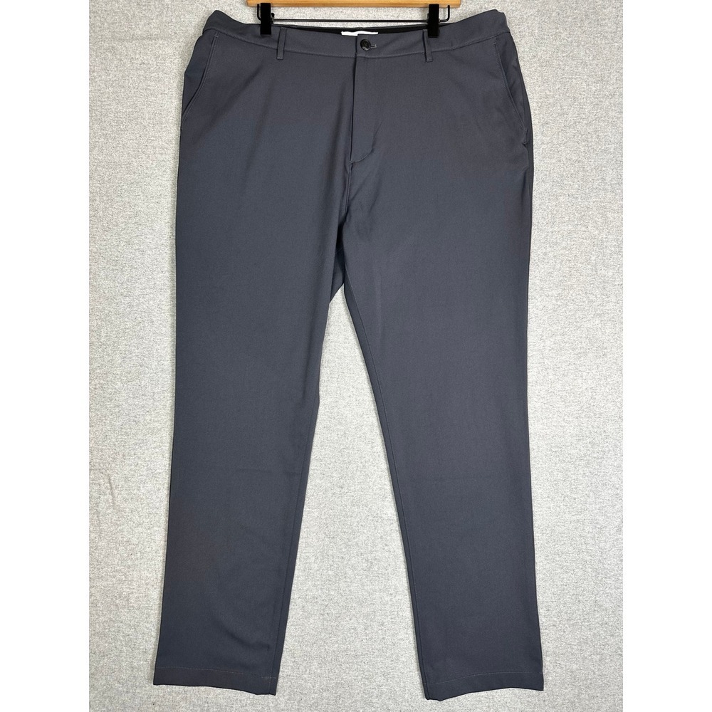 Mott Bow Tech Trouser Pant Mens 40x30 Dark Gray Stretch Performance Commute Golf